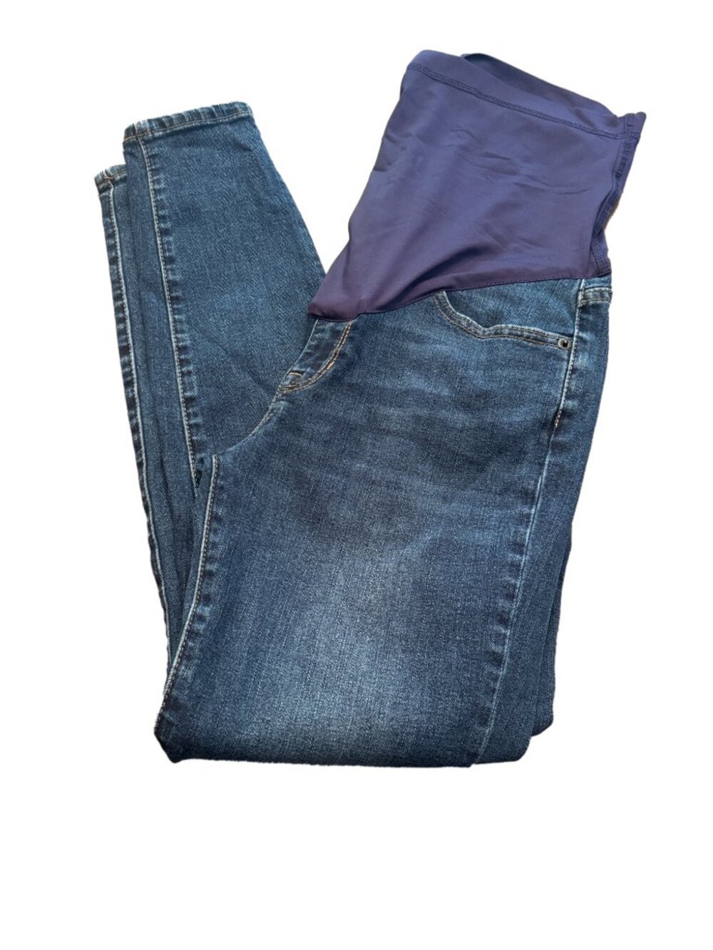 Pinkblush Dark Blue Denim Skinny Jeans with Full Belly Panel